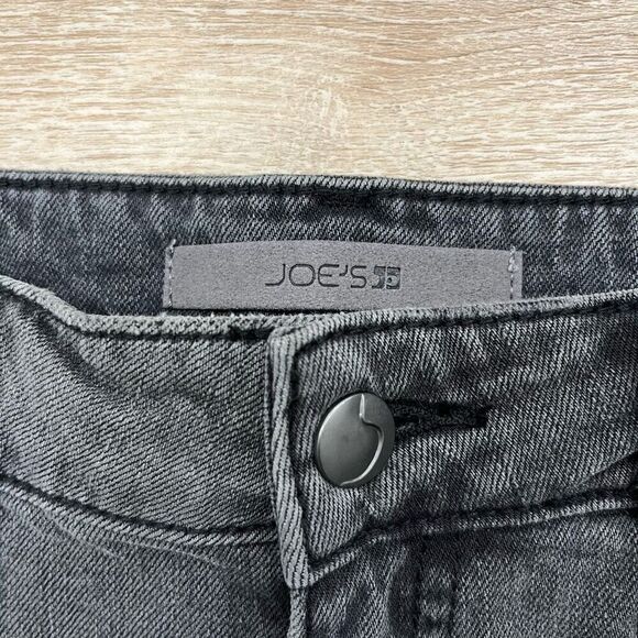 Joe's Cut-off Shorts Women's 26 Black Denim Distressed Mid-Rise Zip Fly Stretch - Picture 5 of 7